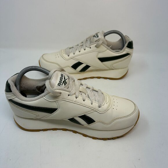 Reebok Harman Women’s Classic Style White- Chalk-Green Cushioned Sneakers 8 - Picture 7 of 10